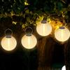 GAOUTO 4 lanterne solari per esterni, resistenti alle intemperie: 20 cm, lanterna LED impermeabile, luce bianca calda, lanterna da giardino, lanterna per giardino, terrazza