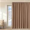 KGORGE Tenda Oscurante Soggiorno Tende Camera da Letto Termiche Isolanti per Interni Curtains con Fettuccia 1 Pezzo L 300 x A 260 CM, Moca