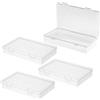 Vylro 4 Pezzi Scatole Plastica con Coperchio Piccole,14,5 × 8,8 × 3 CM Contenitori Plastica Piccoli,Contenitore in PP per Minuterie,Porta Perline,per Pillole,Erbe Aromatiche,Gioielli,Altri Piccoli Oggetti
