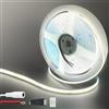 Clearhill Striscia LED COB 24V (senza alimentatore), 3M/9,84FT, bianco freddo 6500K, 320 LED/m, spina DC 5521 femmina, connettori filari rosso-nero, 8mm, IP20, decorazione interna DIY