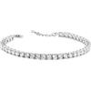 Generico Bracciale Tennis Donna In Argento 925 Con Zirconi Bianchi Brillanti Pietre 3mm Misura Regolabile
