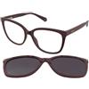 Polaroid PLD 6229/CS B3V/WJ | Occhiali da Vista con Clip da Sole | Prova Online | Plastica | Quadrati | Bordeaux | Adrialenti