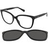 Polaroid PLD 6229/CS 807/M9 | Occhiali da Vista con Clip da Sole | Prova Online | Plastica | Cat Eye, Ovali / Ellittici | Nero | Adrialenti