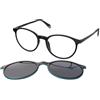 Polaroid PLD 6137/CS 807/M9 | Occhiali da Vista con Clip da Sole | Prova Online | Unisex | Plastica | Ovali / Ellittici | Nero | Adrialenti