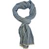 Rotfuchs Sciarpa in cotone da donna, effetto stropicciato, motivo a spina di pesce, sottile, in blu e bianco, Made in Germany, blu/bianco, 175 x 15 cm (L x B)
