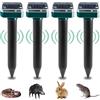 Aicharynic Repellente Solare per Talpe 4 Pezzi, Solare Repellente Zanzare, Repellent Talpe Ultrasuoni, IP65 Impermeabile Scaccia Talpe, Repellente Solare Ultrasuoni per Anti Talpe, Serpent, Ratti