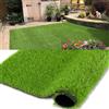 Petgrow Erba artificiale realistica, 35 mm, tappeto erboso sintetico con fori di drenaggio, tappeto erboso per cani da giardino, cortile, balcone (1 m × 2 m)