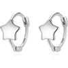 Reffeer Orecchini a cerchio in argento Sterling 925 massiccio per donne e ragazze, piccoli orecchini a cerchio, Argento, Nessuna pietra preziosa, AAE191+GiftBox