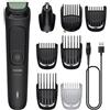 Philips Regolabarba multifunzione MG3940/15 Serie 3000, Nero, 0,5 mm, 1,6 cm, 1 mm, Universale, Barba, Orecchie, Testa, Naso