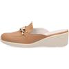Soffice Sogno Sabot in pelle con catena e zeppa