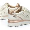 Pikolinos Sneaker in pelle traforata con inserti e suola 4cm