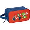 safta SUPER MARIO MAMMA MIA - Scarpiera media, multiuso, portatodo, sport, extrascolari, calcio, comodo e versatile, 29 x 14 x 15 cm