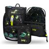 Baagl Airy - Set di 3 zaini per la scuola elementare, zaino per la scuola primaria per bambini, zaino per la scuola, Trattore., Mittelgroße, Ultraleggero