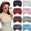 Awumbuk 8 Pezzi Fascia Capelli Donna - 7'' Extra Large Elastico Fasce Capelli Headband Elastico, Motivo a Pois Multicolore Turbante, per Yoga, Sport, Skincare, Uso Quotidiano Accessori