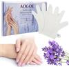 AOGOE Maschera per Mani, 6 Paia Lavanda Guanti Idratanti Mani, iparazione Della Pelle Ruvida, con Glicerina e Latte Sbiancanti e Antietà per Invecchiamento a Secco e Mani Screpolate