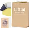 BAMTTOO Blank Tattoo Practice Skin Book and Transfer Paper Kit 10pcs Double Sides Fake Skin 10pcs Tattoo Stencil Paper for Beginners Artists