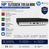 Mini Pc Ricondizionato HP EliteDesk 705 G4 AMD Ryzen 5 Pro 2400GE Ram 8GB SSD 256GB NVMe Windows 11 Pro