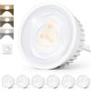 GeyouLux LED Modulo 230V Ultrapiatto ø50x23mm per Faretto - 5W 500LM IP44 Angolo di Emissione 38° Bianco Caldo Bianco Naturale Bianco Freddo Dimmerabile - Sostituzione Lampadina MR16/GU10 - Set da 6