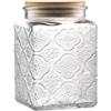 ANSQU Vaso di vetro quadrato da 25,3 FL OZ (Begonia)