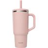 QWETCH Tazza da Viaggio Isotermica 900ml Ermetica con Cannuccia Pieghevole - Tazza Isotermica in Acciaio Inox Riciclato con Manico - Mantiene 48h Ghiaccio / 12h Freddo - Bicchiere Isotermico