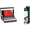 Fellowes 5627701 Rilegatrice a Dorsi Plastici Quasar+, Manuale, Capacità di Rilegatura 500 Fogli & 5332302 Dorsi Plastici per Rilegatura, 21 Anelli, Passo 9/16