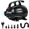 LYPPUL Pompa Ad Aria Elettrica, 600W Gonfiatore Elettrico Portatile, Pompa Per Materasso Gonfiabile Con 5 Ugelli, Pompa Elettrica Per Piscina, Anello Di Nuoto, Barche, Giocattoli, Sup Board Ecc