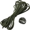 Aerzetix - Set di 5 m Cordoncino Elastico Rotondo Ø3 mm di Colore Verde Oliva + 10 fermacorde ovali in plastica Verde Scuro a 2 Fori Ø4.5 mm