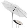 doppler ombrellone Rethink Ø 200 cm, Grigio chiaro, balcone, UV 50+ | Ombrellone tondo giardino e balcone, 100% poliestere riciclato, apertura manuale, inclinabile e regolabile in altezza