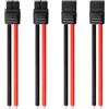 Lyeteung 2 Pairs XT60 Connettore, XT60H Maschio Femmina Battery Connettore con Alloggiamento Guaina e Cavo di Silicone 100mm 12 AWG, per Batteria Lipo, Nero