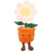 GIPSY TOYS - Mimi Flowers - Peluche Fiore - Margherita con Vaso Arancione - 24 cm - Idea Regalo Bambini e Adulti - Peluche Kawaii - Morbido e Lavabile - Peluche Fiore Positivo