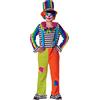 Dress Up America Costume da Clown Jolly per Uomo - Set Vestito da Pagliaccio Adulto con Tuta Colorata e Cappello per Halloween, Circo e Feste in Maschera