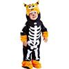Rubie's Rubies Costume da Monster Scheletro per bambini, taglia bebè da 1 a 2 anni, Pelele con velcro e colla, cappello con occhi saltoni e corno, originale halloween, Natale, Carnevale e compleanno.