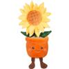 GIPSY TOYS - Mimi Flowers - Peluche Fiore - Girasole con Vaso Arancione - 24 cm - Idea Regalo Bambini e Adulti - Peluche Kawaii - Morbido e Lavabile - Peluche Fiore Positivo