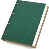 Yarotm Quaderno ad Anelli A4 - Quaderno a Quadretti Ricaricabile 21.5x28cm - 100GSM Raccoglitore ad Anelli A4 Block Notes - 150 Fogli Quadretti 5mm Taccuino Pelle PU di Viaggio, Verde