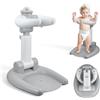 Hoyiyobi Supporto per doccia regolabile per bambini, 2 in 1, pieghevole, con sgabello