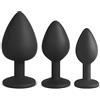 BeHorny Set di tappi in silicone di alta qualità, colore: nero