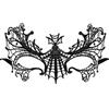 mask-arade Maskarade lupo nero pizzo ricamato svasato sugli occhi