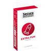 Secura Extra Fun 12pz Scatola Preservativi Trasparente 53 mm