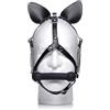 Master Series Dark Horse Pony Head Harness with Silicone Bit - Black