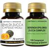 LABOTTEGADEGLIINTEGRATORI Set di Integratori Semi di Zucca 70 Softgels e Serenoa Epilobio Complex 100 Compresse | Prostata e Vie Urinarie | Una al dì