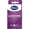 Ritex Longtime Preservativi - più a lungo - con doppio anello per gioco d'amore particolarmente lungo, 8 pezzi, Made in Germany