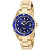 Invicta Pro Diver Orologio da in acciaio inossidabile con movimento Quarzo - 37mm, Blu / Oro