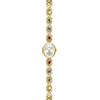 ALANTOP Elegante orologio da donna con cinturino ovale in cristallo colorato al quarzo, impermeabile, delicato orologio da polso strumento di regolazione incluso, Oro