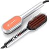 StyleFi Spazzola Professionale per Capelli, 5 Temperature (120-230°C) - Pettine Riscaldante a Setole Larghe con Design Antiscottatura per Capelli Lisci