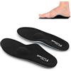 PCSsole Solette Confort Ortopediche,Supporto arco Plantari Ortopedici Soletta per Fascite Plantare, Piede Piatto, Soletta Scarpe in Memory Foam per Sport, Calcio a Uomo e Donna Nero, EU46-47(29.5cm)