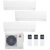 MITSUBISHI ELECTRIC CONDIZIONATORE MITSUBISHI MSZ-AY TRIAL SPLIT 7000+9000+15000 BTU INVERTER R32 MXZ-3F68VF A++ WIFI
