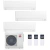 MITSUBISHI ELECTRIC CONDIZIONATORE MITSUBISHI MSZ-AY TRIAL SPLIT 7000+7000+15000 BTU INVERTER R32 MXZ-3F54VF A+++ WIFI