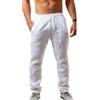 King Billion Pantaloni di lino in cotone da uomo Autunno maschile Nuovi pantaloni di lino tinta unita traspiranti Fitness Streetwear S-3XL