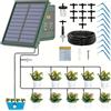 NONE 1pc Sistema di irrigazione a goccia automatico ad energia solare fai-da-te per letti rialzati Serre Giardini vegetali Balcone Piante sospese