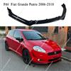 NONE Per Fiat Grande Punto 2006-2010 Paraurti Anteriore Lip Spoiler Splitter 3 Pz Gloss Nero Paraurti Anteriore Labbro Mento Spoiler Bodykit Trim